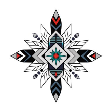 Motif etnik güzel Ikat sanatı. Etnik şablon.