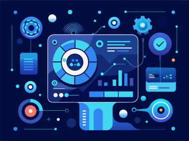 Gelecekçi grafik kullanıcı arayüzü arkaplanı