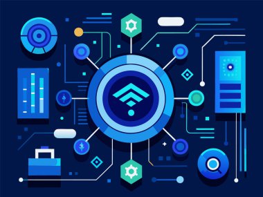 HUD, GUI futuristic portal, hologram. Abstract digital user interface technology background.