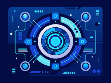 HUD, GUI futuristic portal, hologram. Abstract digital user interface technology background.