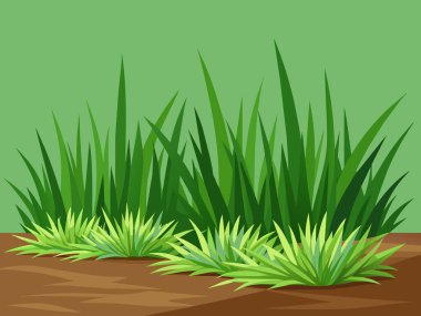 green grass landscape background vector.