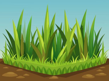 green grass landscape background vector.