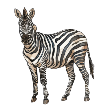 Karmaşık çizgili etiketli canlı zebra çıkartması, yaratıcı projeler, hatıra defteri ve dekor için mükemmel..