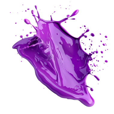 Canlı mor bir boyanın yüksek çözünürlüklü görüntüsü, siyah bir arkaplanda izole edilmiş, yaratıcı ve sanatsal projeler için mükemmel..