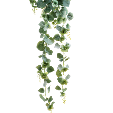 Sersemletici asma çiçek aranjmanı yemyeşil yapraklar ve narin çiçekler, ev ve bahçe dekorasyonu için mükemmel..