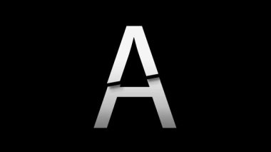 Bir alfabenin 3 boyutlu canlandırması