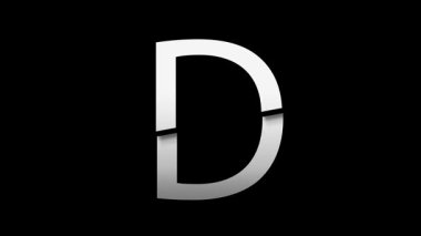 D alfabesinin 3 boyutlu çizimi