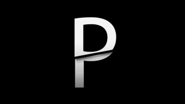 P alfabesinin 3 boyutlu çizimi