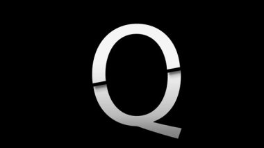 Q alfabesinin 3 boyutlu çizimi