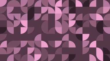 Bu soyut tasarım çeşitli yaratıcı projeler için mükemmel, uyumlu ve modern bir arkaplan yaratan bir dizi pastel pembe geometrik şekiller içerir..
