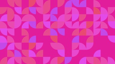 Bu canlı soyut desen çarpıcı pembe bir arkaplanda, çeşitli yaratıcı projeler için modern ve oyuncu bir tasarım sunan renkli kıvrımlar ve şekiller içerir..