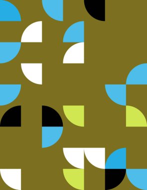 Bauhaus tarzından esinlenilmiş büyüleyici bir geometrik desen keşfedin, cesur şekiller ve canlı renkler, modern tasarım projeleri ve arka planlar için mükemmel.