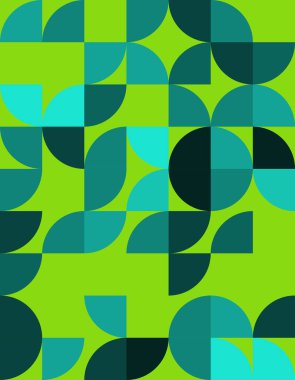 Bu canlı geometrik desen, modern tasarım projeleri ve sanatsal altyapılar için mükemmel, cesur renklere ve eşsiz şekillere sahip Bauhaus tarzını sergiliyor..