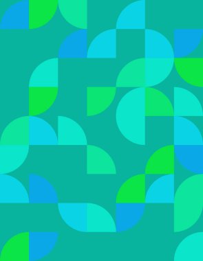 Bauhaus stilinden esinlenilmiş canlı bir geometrik desen keşfedin, dinamik şekiller ve renkler göz alıcı görsel bir deneyim yaratır. Modern tasarım projeleri için mükemmel.