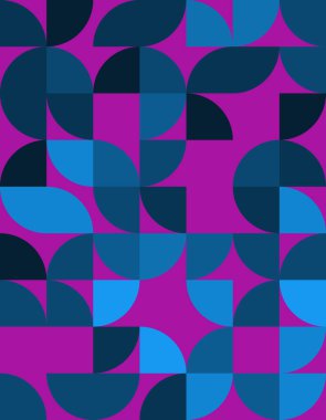 Bauhaus stilinden esinlenerek dinamik şekiller ve renkler içeren bu canlı geometrik deseni keşfedin. Modern tasarımlar, tekstil ve daha fazlası için mükemmel bir zemin.