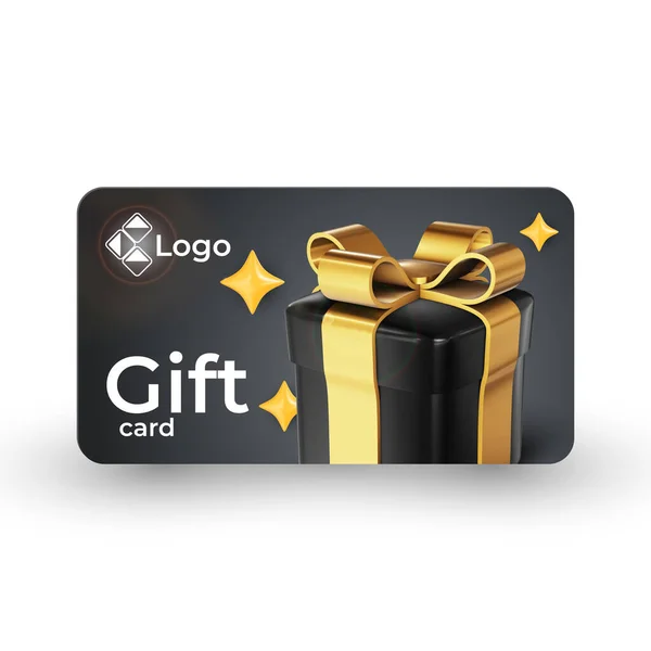 Gift Bonus Card Reward Card Design Template Customer Loyalty Program — Stock Vector