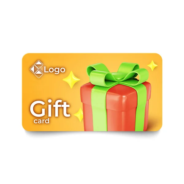 Bonus Gift Card Reward Card Design Template Customer Loyalty Program — Stock Vector
