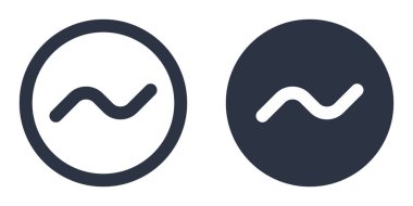 Tilde ya da ses dalgası simgeleri doldurulmuş, çizilmiş, çizgi ve vuruş biçiminde dizayn edilmiş basit simgeler