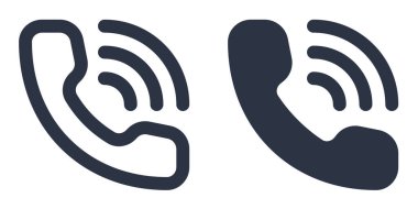 Telefon çağrısı simgeleri doldurulmuş, özet, satır ve vuruş biçimi olarak dizayn edildi