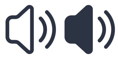 Sesi aç ya da hoparlör kullan. Basit simgeler dizayn edildi. Dolu, taslak, çizgi ve vuruş biçimi olarak.