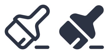 Temiz fırça basit simgeleri dizayn edilmiş, ana hatlar, çizgi ve vuruş biçimi