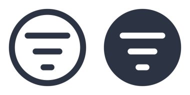 Dolu, ana hatlı, çizgi ve vuruş biçiminde dizayn edilmiş basit simgeleri sınıflandır