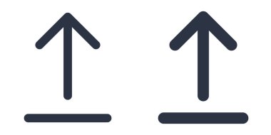 Dosya gönderme ya da gönderme basit simgeleri doldurulmuş, ana hatlar, satır ve vuruş biçimi olarak dizayn edildi