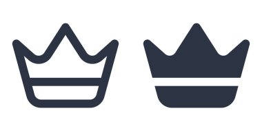 Taç basit simgeler dizayn edilmiş, ana hatlar, çizgi ve vuruş biçimi