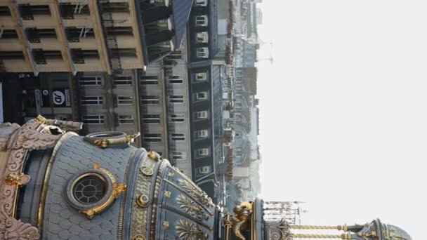 Paris France October 2023 Vertical Video Top View City Roofs — Stock Video