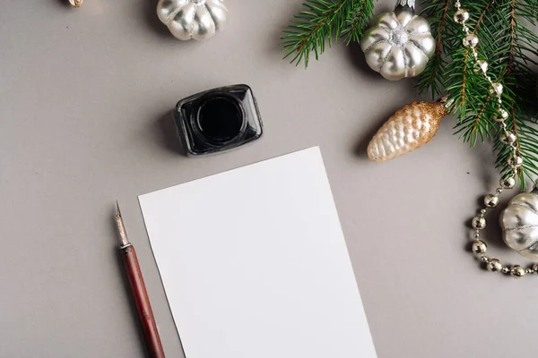 Writing Card Letter Santa Christmas Mood Background — Stock Photo, Image