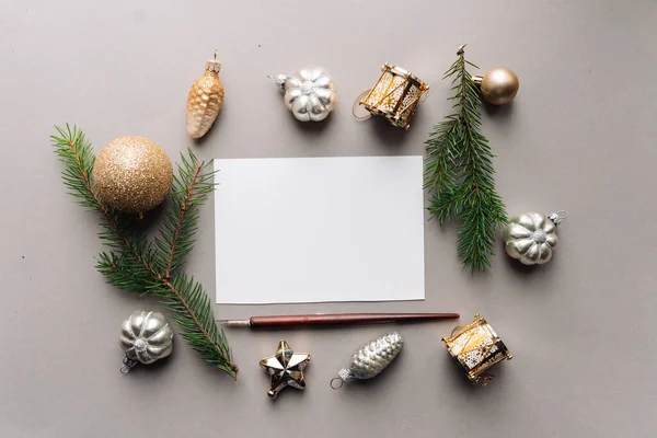 Psaná Karta Nebo Dopis Santovi Vánoční Nálada Pozadí — Stock fotografie