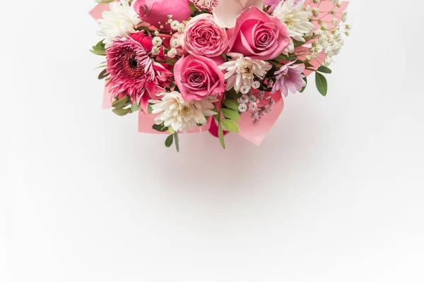Mooi Voorjaarsboeket Met Roze Witte Tedere Bloemen — Stockfoto