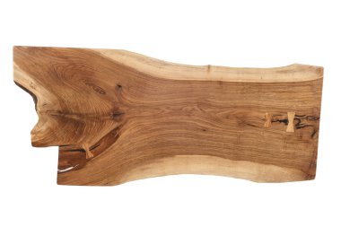 Doğal ahşaptan yapılmış masalar beyazda izole edilmiş. Tahta masalar.