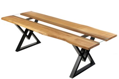 wooden table set, vector