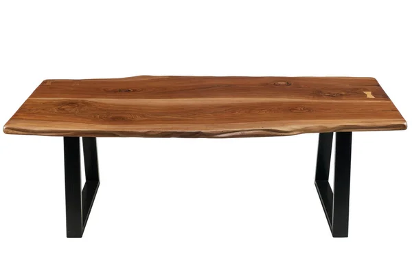 Tables Manufactured Natural Wood Isolated White Wooden Tables — 스톡 사진