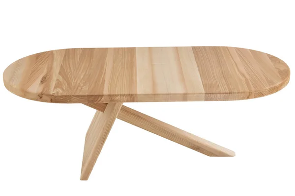 Tables Manufactured Natural Wood Isolated White Wooden Tables — Photo