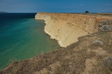 view of beautiful beach with sea waves in gokceada island