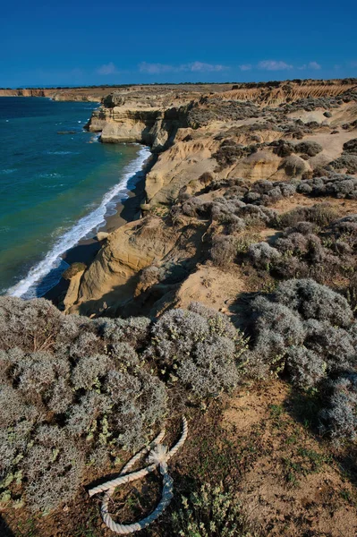 beautiful landscape with a field of wheat and blue sky in gokceada 