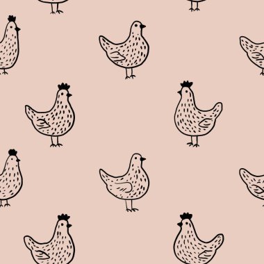 Tavuklarda kusursuz desen. Çeşitli yüzeylerde kullanılabilir..