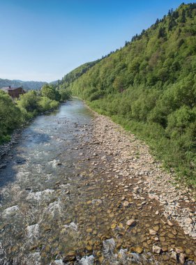 Dağ nehri dağların eriyen suyunu taşır..