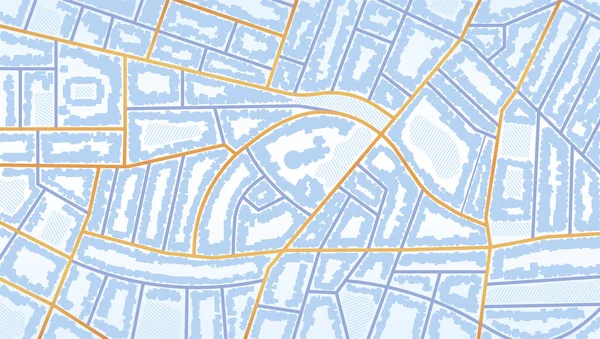 Вид Сверху Вид Сверху Здания Карта Gps Детальный Вид Город — стоковый вектор