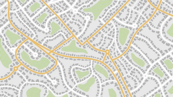 街のトップビュー 地図の建物の上からの眺め Gps地図だ 上から街の詳細ビュー 装飾的なグラフィック観光マップ 4階建て住宅 ベクトルイラスト 要旨輸送の背景 — ストックベクタ