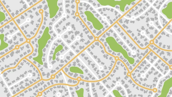 Şehir Manzarası Harita Binalarının Üstünden Bak Gps Haritası Şehrin Yukarıdan — Stok Vektör