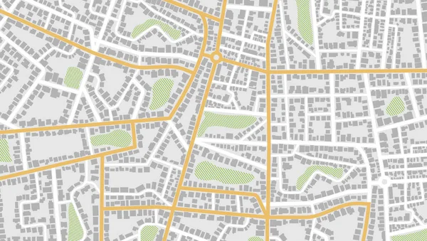 Gps Kartnavigering Till Eget Hus Utsikt Från Ovan Kartbyggnaderna Detaljerad — Stock vektor
