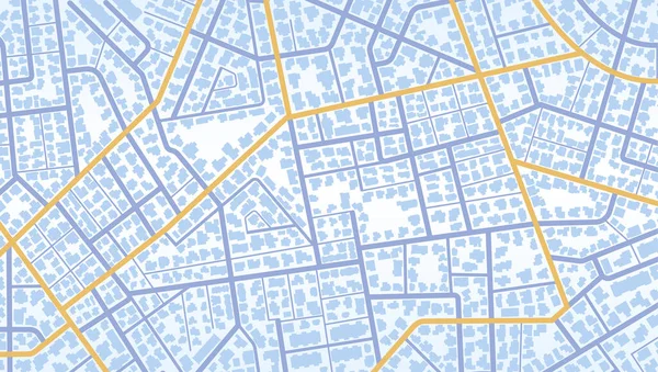 Gps地图导航到自有房子 从地图建筑上方观看 从上面看城市的详细面貌 城市顶视图 — 图库矢量图片
