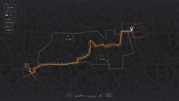 GPS haritası, ev sahibi. Harita binalarının üstünden bak. Şehrin yukarıdan detaylı görüntüsü. Şehir üstü görünümü
