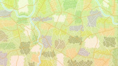 Detailed view of city from above. City top view. View from above the map buildings. Gps map. Decorative graphic tourist