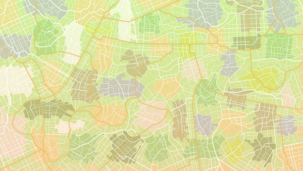 Cartel Detallado Del Mapa Vectorial Ciudad Mapa Seguimiento Gps Carreteras — Vector de stock