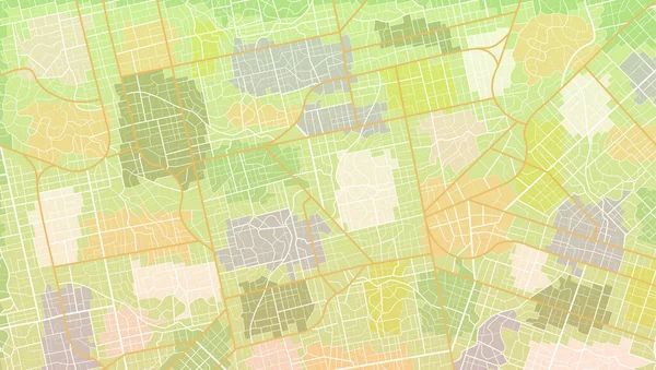 Cartel Detallado Del Mapa Vectorial Ciudad Mapa Seguimiento Gps Carreteras — Vector de stock
