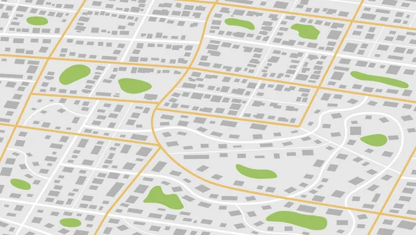 Illustration Map Street Town Buildings Modern Urban Houses Road Direction — Vector de stock
